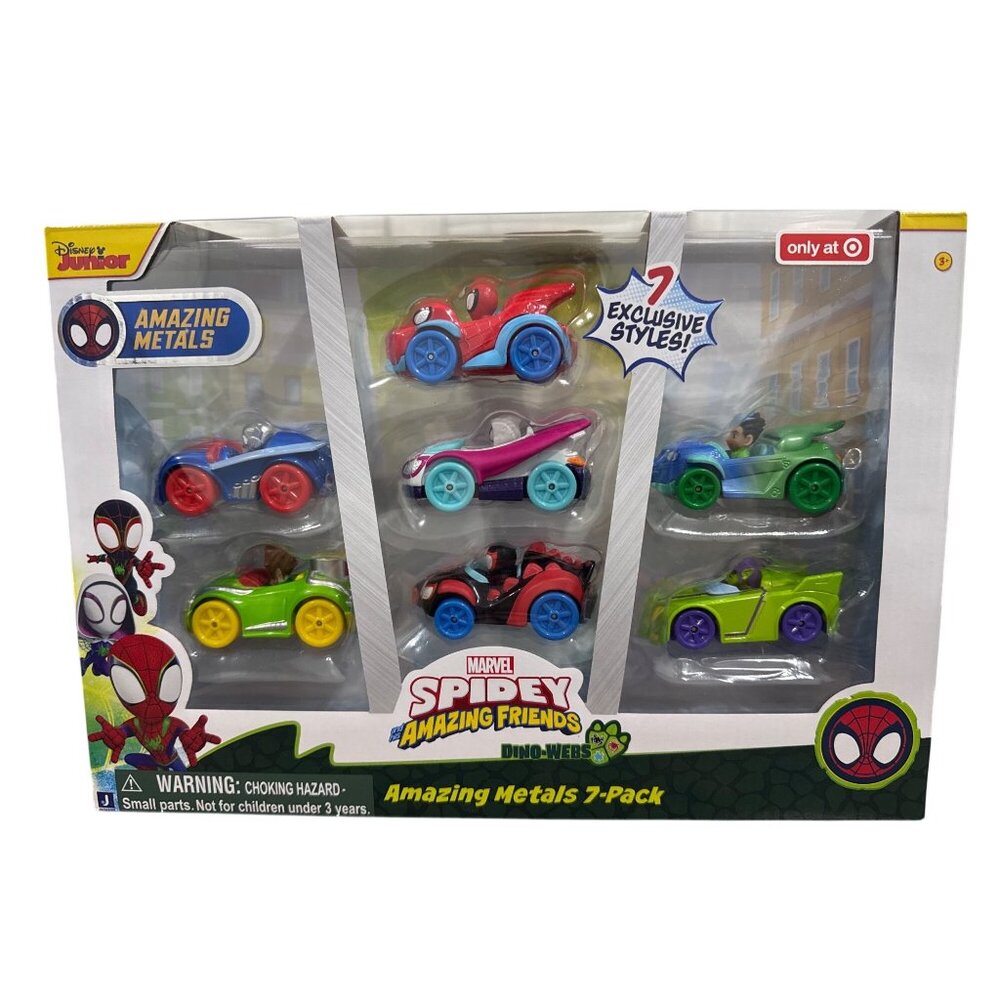 Marvel Spidey & Amazing Friends Dino-Webs Amazing Metals 7-Pack Exclusive Styles